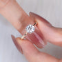 Stunning round cut Moissanite solitaire ring in gold setting, perfect for engagement 💍✨ #AmazingValue