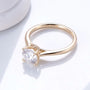 Stunning round cut Moissanite solitaire ring in gold, perfect for engagement or wedding 💍✨, an amazing value!