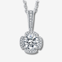 The Florianne Moissanite Clover Halo Necklace - Chantal Vaulet
