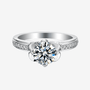 Florielle Moissanite Bloom Ring 🌸, featuring a 1.0CT round Moissanite, perfect for engagement or wedding 💍, amazing value!
