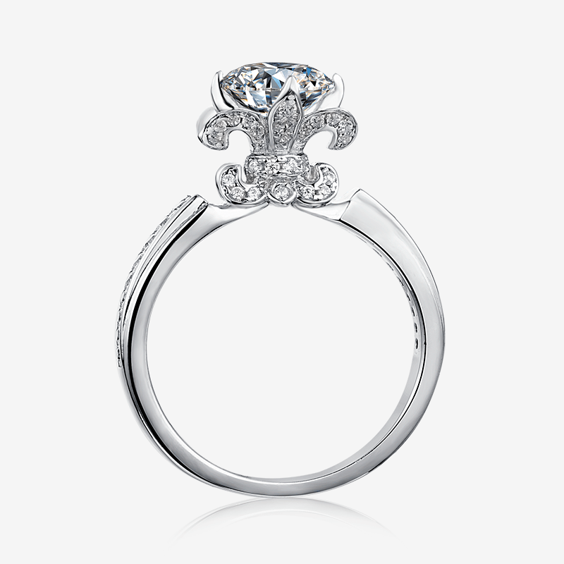 Florielle Moissanite Bloom Ring 💍, floral design with 1.0CT Moissanite, ideal for engagement & wedding ✨, amazing value!