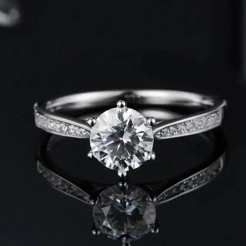 The Isalyn 1CT Round - Cut Moissanite Ring - RING - Chantal Vaulet