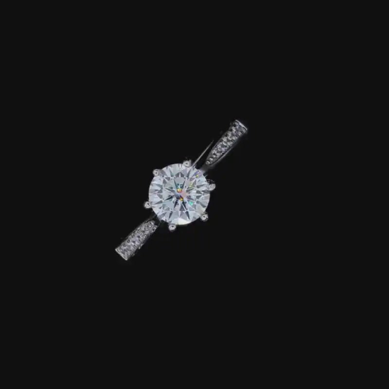 The Isalyn 1CT Round - Cut Moissanite Ring - RING - Chantal Vaulet