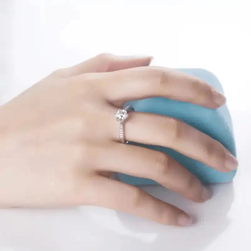 The Isalyn 1CT Round-Cut Moissanite Ring RING by Chantal Vaulet