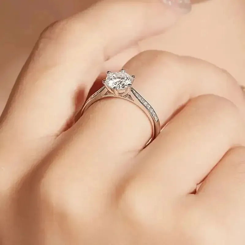 The Isalyn 1CT Round-Cut Moissanite Ring RING by Chantal Vaulet