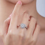 Stunning Ismeria Trillion-Cut Moissanite Halo Ring 💍✨ Perfect for engagement or wedding, incredible value!