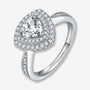 Stunning Ismeria Trillion-Cut Moissanite Halo Ring 💍✨ Perfect for engagement or wedding, showcasing amazing value!
