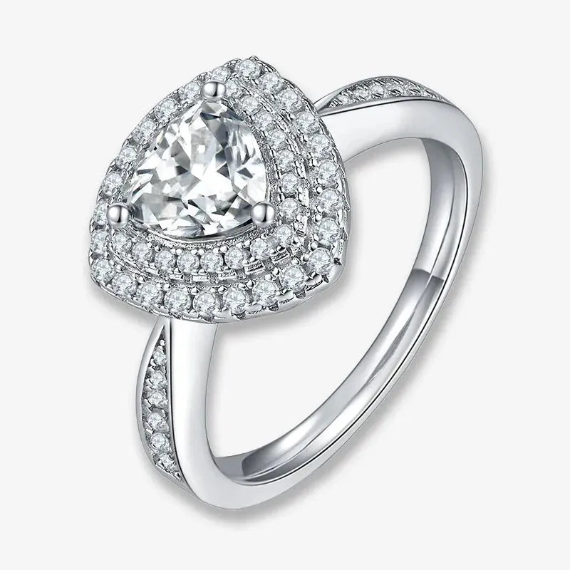 The Ismeria Trillion-Cut Moissanite Halo Ring RING by Chantal Vaulet
