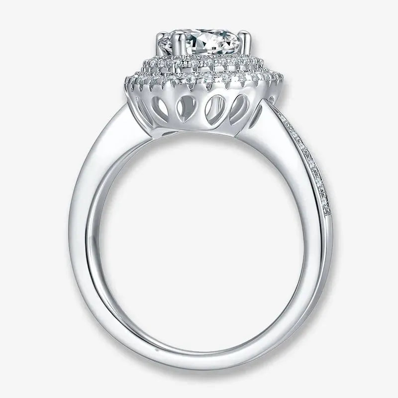 The Ismeria Trillion-Cut Moissanite Halo Ring RING by Chantal Vaulet