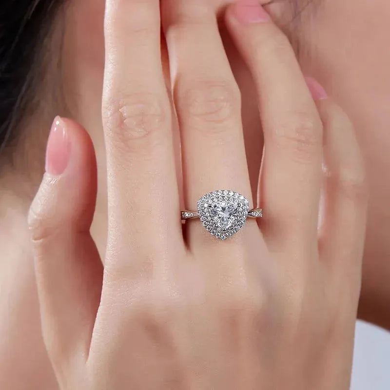 The Ismeria Trillion-Cut Moissanite Halo Ring RING by Chantal Vaulet