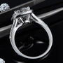 Elegant Moissanite halo ring featuring a 3CT stone and intricate split shank design 💍✨ Perfect for engagement or wedding! #AmazingValue