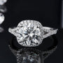 Stunning Moissanite halo ring with 3CT center, perfect for engagement or wedding 💍✨, incredible value!