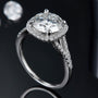 Elegant Moissanite halo engagement ring, 3CT brilliance, perfect for weddings 💍✨ Amazing value!