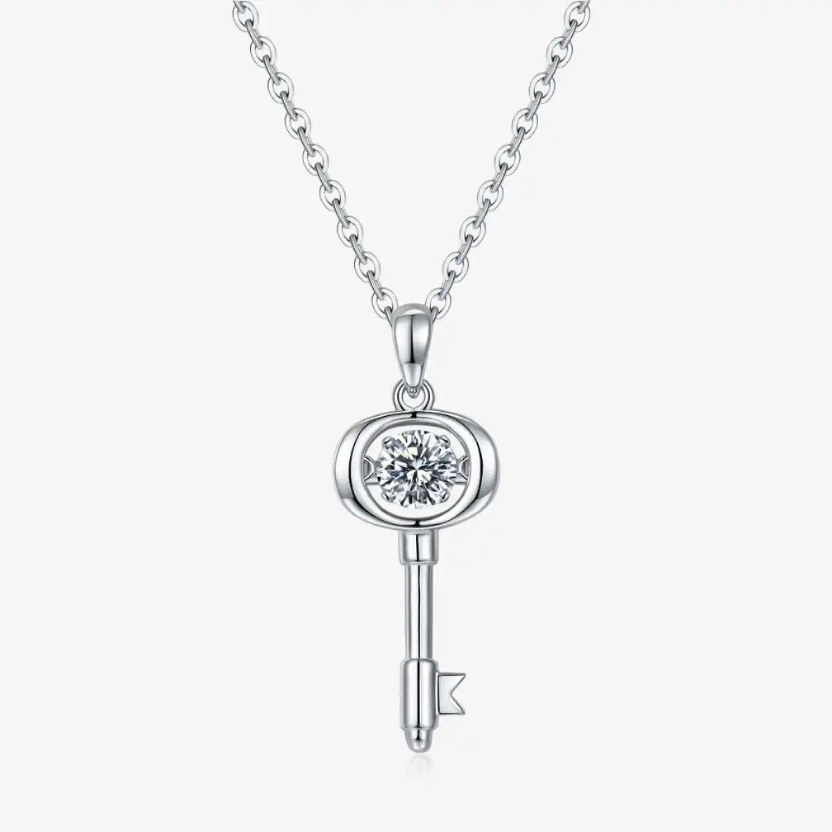 The Keylara Moissanite Dancing Key Necklace - PENDANT - Chantal Vaulet