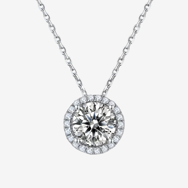 The Lioranne Moissanite Halo Necklace - Chantal Vaulet