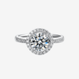 The Liravine Moissanite Halo Ring 💍✨ with a stunning 1.0CT round Moissanite, perfect for engagement or wedding. Amazing value!
