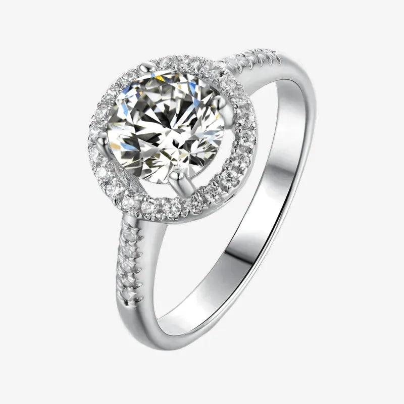 The Liravine Moissanite Halo Ring RING by Chantal Vaulet
