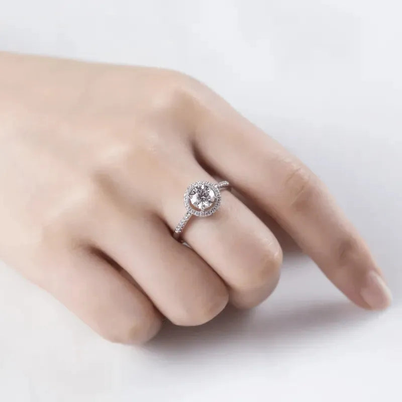 The Liravine Moissanite Halo Ring RING by Chantal Vaulet