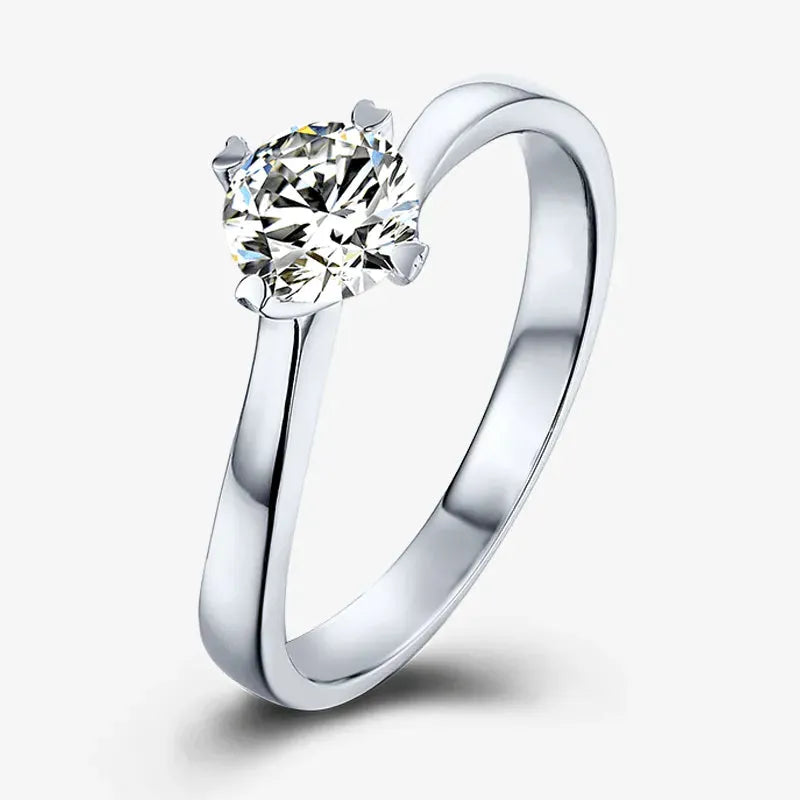The Livia – Moissanite Solitaire Engagement Ring 0.5CT Ring by Chantal Vaulet