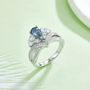 Stunning Moissanite engagement ring with a pear-shaped center stone and elegant crown design. 💍✨ Amazing value!