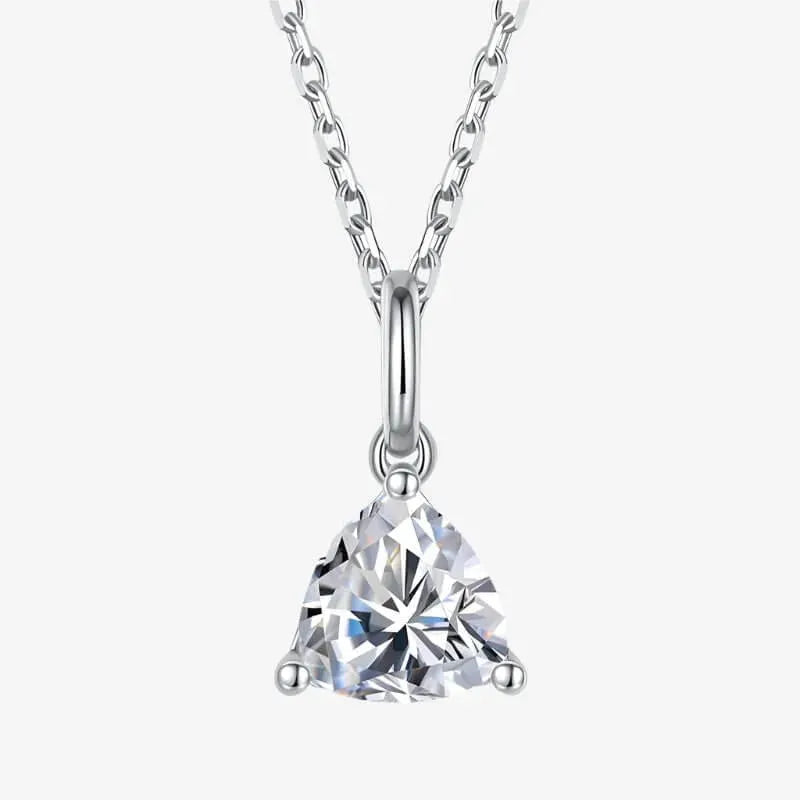 The Loriana Moissanite Trillion-cut Necklace PENDANT by Chantal Vaulet