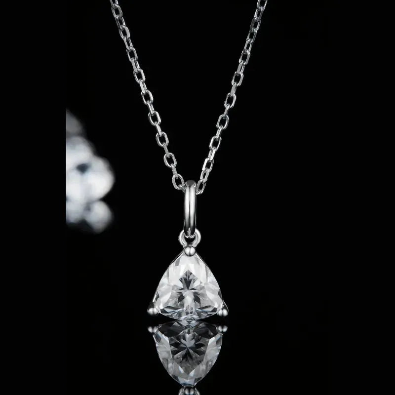 The Loriana Moissanite Trillion-cut Necklace PENDANT by Chantal Vaulet