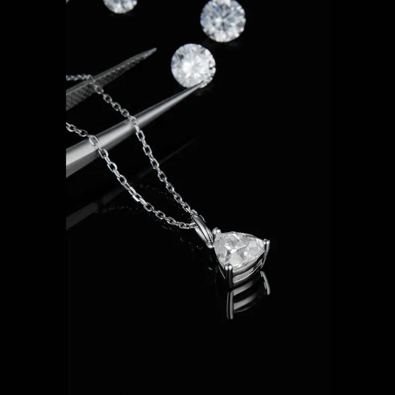 The Loriana Moissanite Trillion-cut Necklace PENDANT by Chantal Vaulet