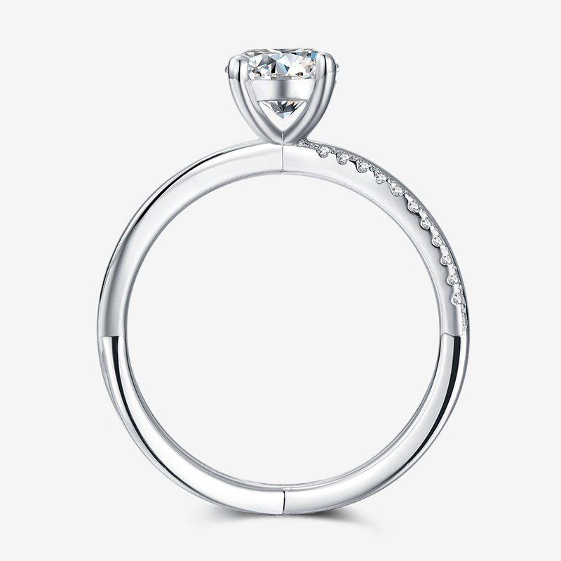 Lorivelle Moissanite Twist Ring 💍✨ with a stunning 1.0CT round-cut stone; perfect for engagements and weddings! 💖 #AmazingValue
