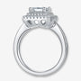 Stunning Meliora Princess-Cut Moissanite Halo Ring 💍✨ Ideal for engagement or wedding, amazing value with classic elegance!