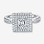 Meliora Princess-Cut Moissanite Halo Ring 💍✨ | Stunning engagement ring with amazing value. Perfect for weddings! #Moissanite