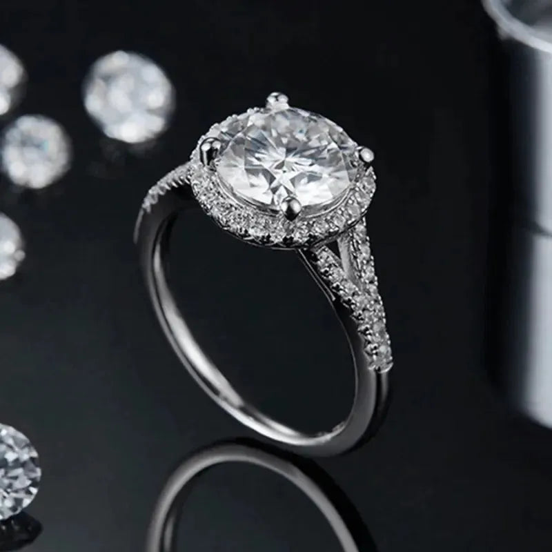 The Miralys Round Moissanite Ring (1.5CT, 2CT, 3CT) RING by Chantal Vaulet