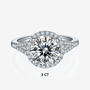 Stunning 3CT round Moissanite ring 💍✨, perfect for engagement or wedding! Amazing value with brilliant sparkle!