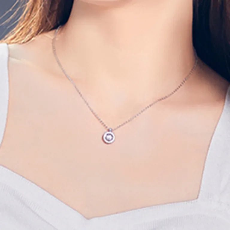 The Novalisse Moissanite Dancing Halo Necklace - Chantal Vaulet