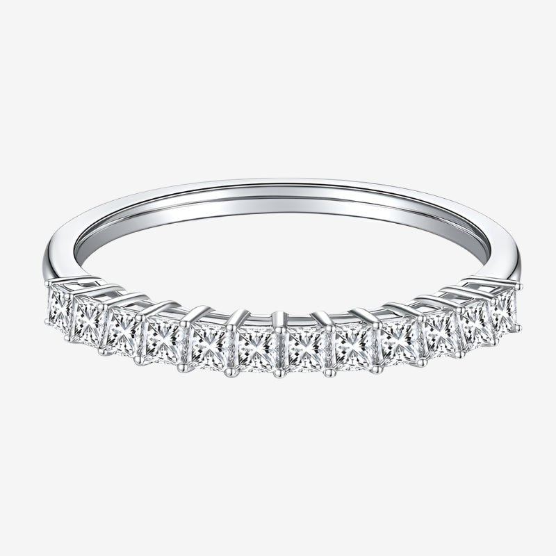 Moissanite eternity band with ten sparkling stones 💍✨ Perfect for engagement or wedding! Amazing value for timeless elegance.