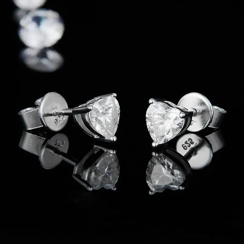 The Rhea Heart-Cut Moissanite Earrings EARRINGS by Chantal Vaulet