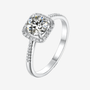 The Rosalyn Moissanite Halo Ring: stunning 1CT Moissanite, pavé-set halo, perfect for engagement or wedding 💍✨ #amazingvalue