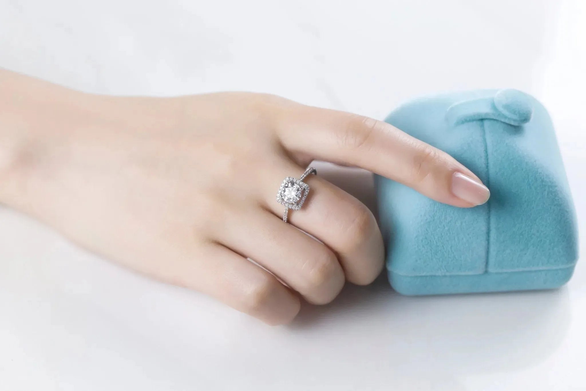 The Rosalyn Moissanite Halo Ring RING by Chantal Vaulet