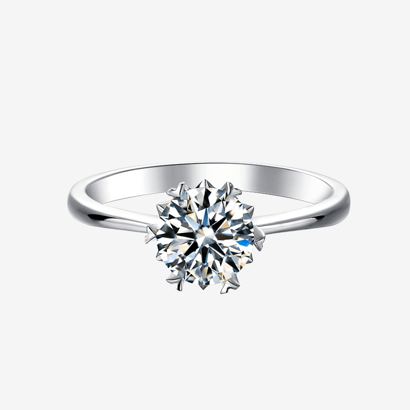 The Selene Moissanite engagement ring, featuring a stunning 1CT round stone in a twist band. 💍✨ Amazing value for love!