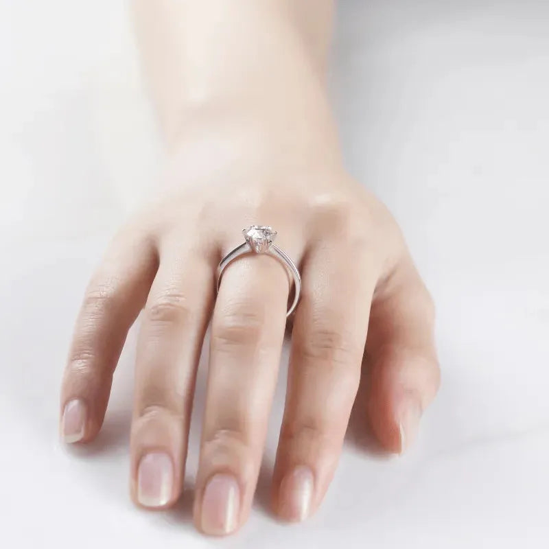 The Selene – Moissanite Solitaire Engagement Ring 1CT RING by Chantal Vaulet