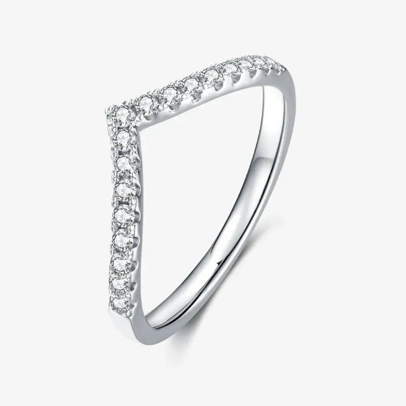 The Selina Moissanite Chevron Band RING by Chantal Vaulet