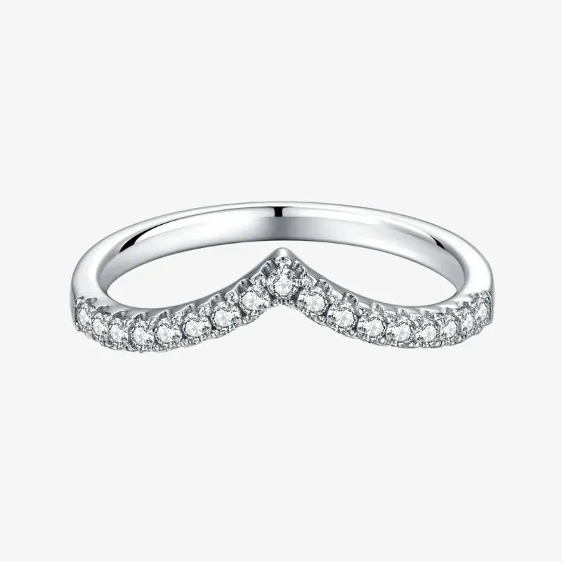 The Selina Moissanite Chevron Band RING by Chantal Vaulet