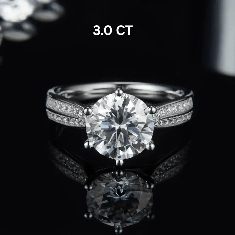 The Seraphielle Round-Cut Moissanite Ring 0.5CT, 1.0CT, 1.5CT, 2.0CT, 3.0CT RING by Chantal Vaulet