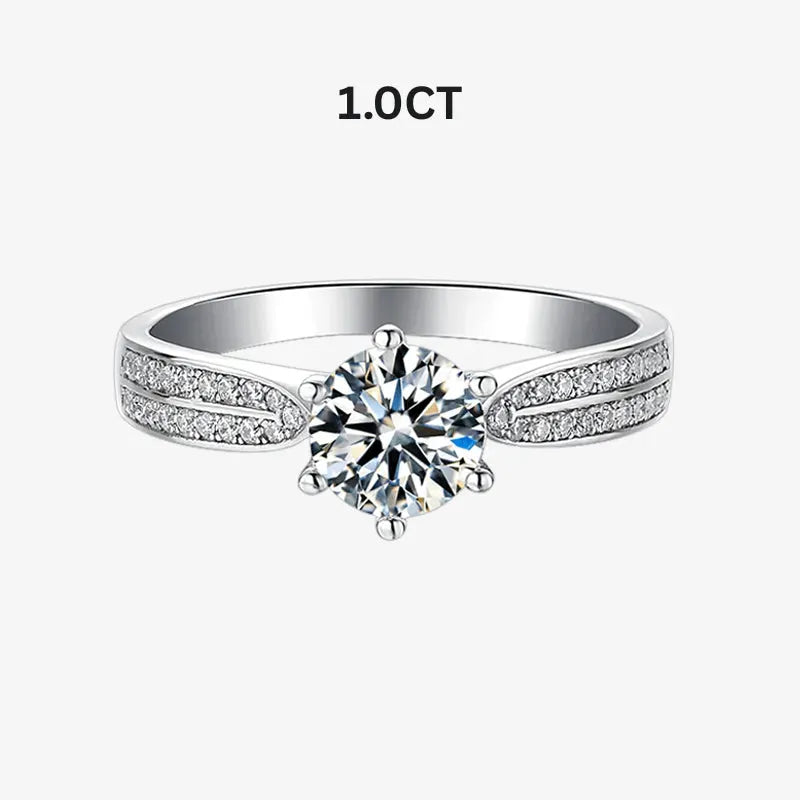 The Seraphielle Round-Cut Moissanite Ring 0.5CT, 1.0CT, 1.5CT, 2.0CT, 3.0CT RING by Chantal Vaulet