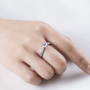 Elegant Seraphielle Moissanite ring with sparkling center stone 💍✨, perfect for engagements and weddings.