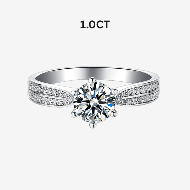 Seraphielle 1.0CT Moissanite ring with zirconia accents, perfect for engagements and weddings 💍✨ #AmazingValue #Luxury