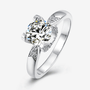 Stunning Moissanite engagement ring with 1CT center stone and sparkling accent stones 💍✨. Exceptional value for weddings!