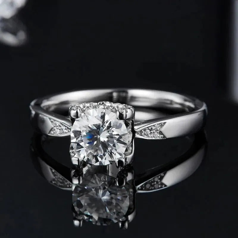 The Seraphine – Moissanite Side-Stone Engagement Ring 1CT Ring by Chantal Vaulet