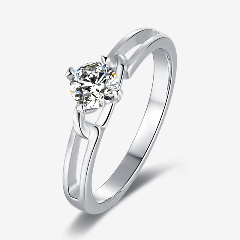 The Serene Knot Moissanite 0.5CT solitaire ring 💍, perfect for engagements and weddings, an amazing value! 💖
