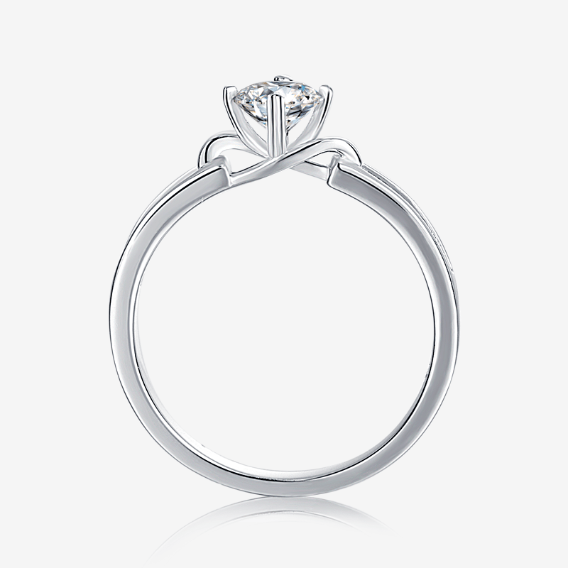 The Serene Knot Moissanite 0.5CT solitaire ring 💍✨, perfect for weddings and engagements with amazing value!