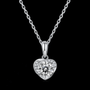 The Serenise Moissanite Heart Accent Necklace - Chantal Vaulet